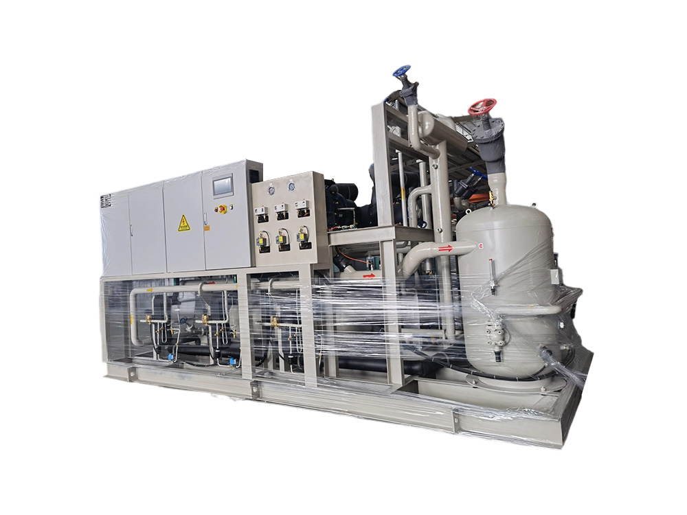 Três unidades de compressor de parafuso paralelo