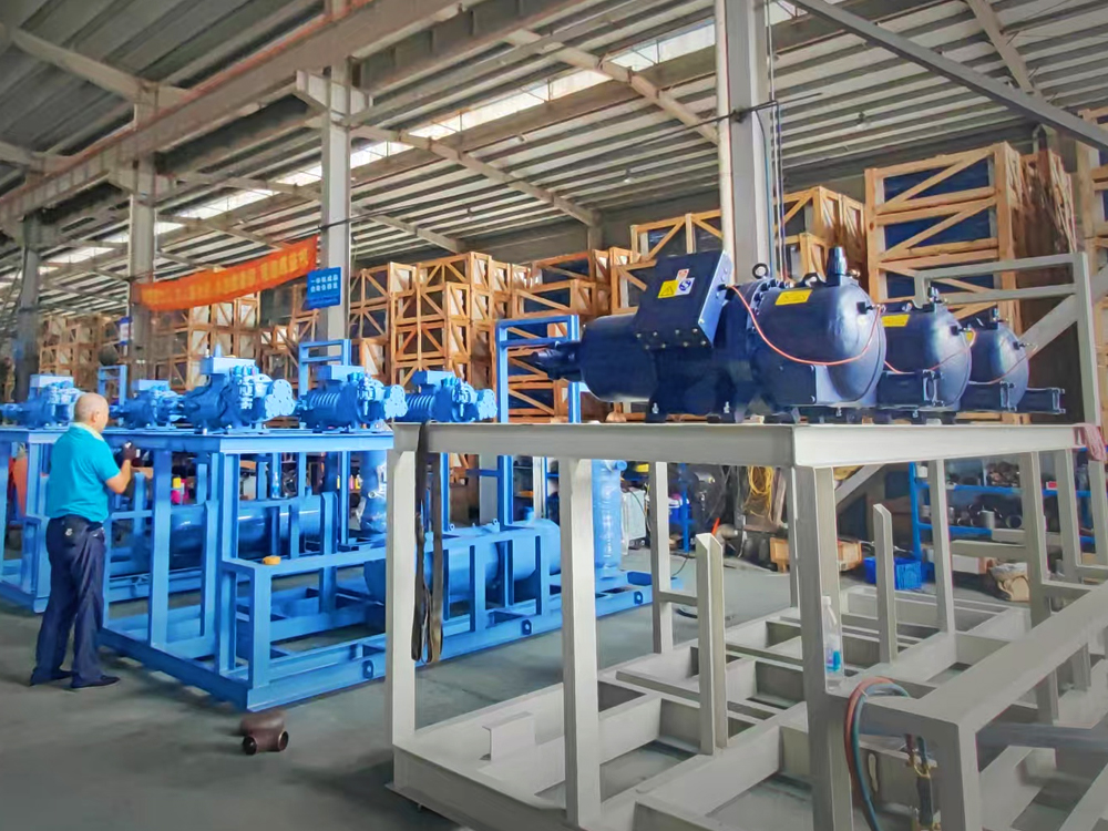 Unidades de compressores de parafuso multiparalelos personalizados